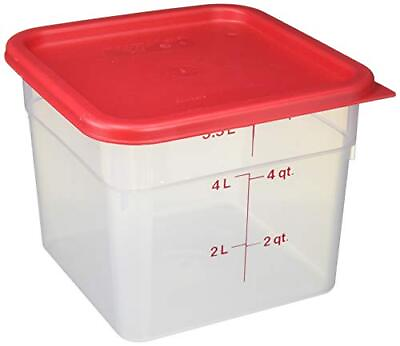 #ad Cambro 6SFSPP190 CamSquare Storage Container Translucent 6 qt With Lid $29.73