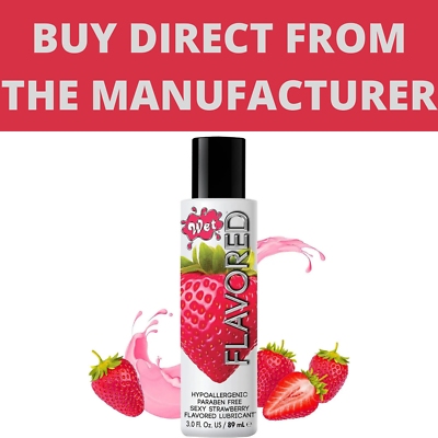 Wet Flavored Sexy Strawberry Edible Lube Premium Personal Lubricant 3 Oz $10.99