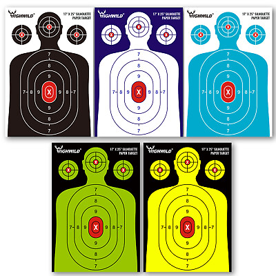 #ad Highwild Shooting Range Silhouette Paper Target 17X25 Inches 50 Pack $25.99