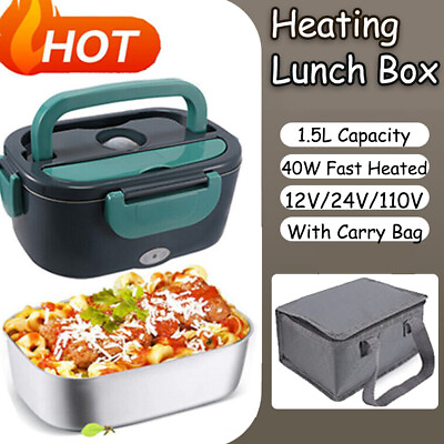 #ad Hot Bento Self Heated Lunch Box and Food Warmer Green $39.99
