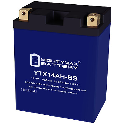 #ad Mighty Max YTX14AH BS Lithium Battery Replaces Arctic Cat 500 Panther 370 08 $99.95