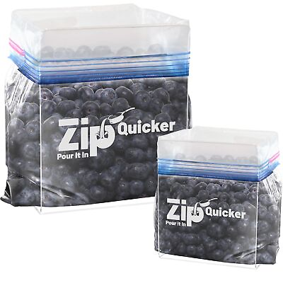 #ad Ziplock Bag Holder food Storage Bag Stand baggy Rack Holder handsfree To Pour Le $23.66