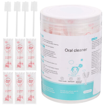 #ad 30 Pcs Oral Cleaner Baby Teeth Brush Newborn Tongue Toothbrush $9.79