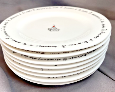 #ad Pottery Barn 8 1 4”Porcelain Dessert Plates Set of 8 $70.00