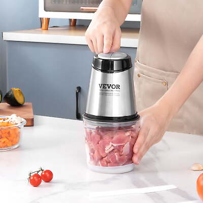 #ad Electric Food Chopper 2.5 Cup Glass Bowl Meat Grinder Blender $27.84