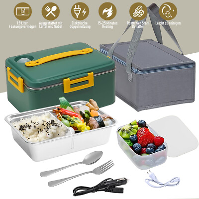 #ad 1.8L Electric Heating Lunch Box Portable for Car Office Food Warmer Container $29.99