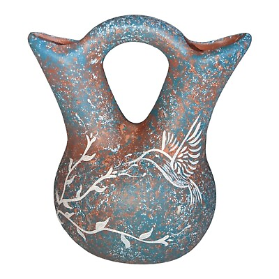 ✨RARE 1955 Cleo Teissedre Pottery Native American Wedding Vase Hummingbird $199.99