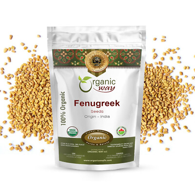 #ad #ad Organic Way Fenugreek Methi Seeds Whole Kosher amp; USDA Certified 1LBS 16Oz $12.99