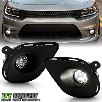 2015 2022 Dodge Charger w Hood Scoop Bumper LED Fog Lights Lamps w Switch Pair $85.99