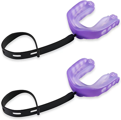 #ad 2Pack Football Mouth Guard with Strap Soft Youth Mouth Guard Professional Sport $16.24