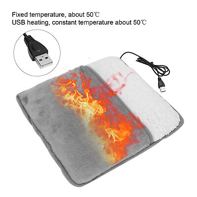 #ad Electric USB Heated Foot Warmer Winter Warm Feet Heating Pad Cushion Washable UK $17.37