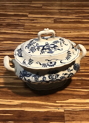 #ad Blue Danube #99183 Old Two Handled Soup Tureen Bowl Vintage Dish amp; Lid Cover $129.95