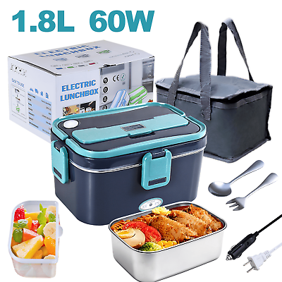 #ad #ad 1.8L 110V Electric Heating Lunch Box Portable Car Office Food Warmer Container $23.56