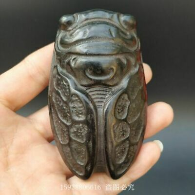 #ad #ad China Red mountain culture collection meteorite carving Primitive Cicada $12.34