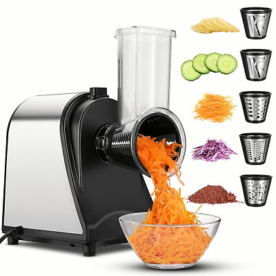 #ad Electric Cheese Grater 250W Electric Salad Maker Cheese Shredder for Home Use $44.99