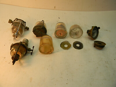 #ad Mixed Lot Vintage Fuel Sediment glass bulbs; Mileage minder AC Tillotson $89.97