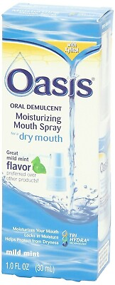 #ad Oasis Oral Demulcent Moisturizing Mouth Spray Great Mild Mint 1.0 FL OZ Exp 3 25 $12.38