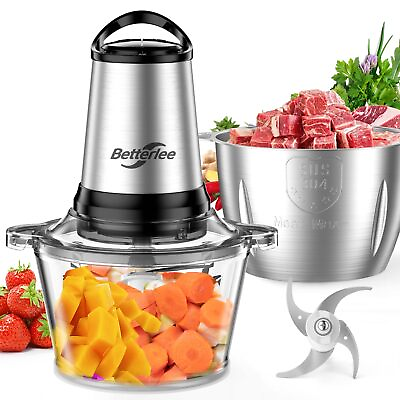 #ad Food Processor 500W Meat Grinder with Two 8 Cups Bowls Electric Food Choppe... $41.84