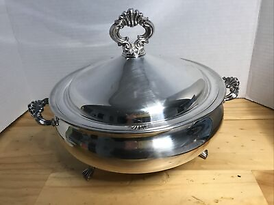 F.B. Rogers Silver Company 3 footed Silver Plate Electric Dish Model 1544E $20.10