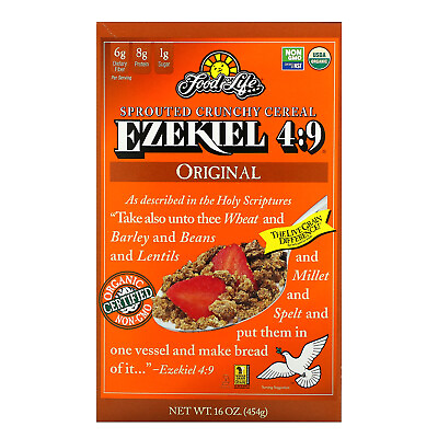 #ad Food For Life Ezekiel 4:9 Sprouted Whole Grain Cereal Original 16 oz 454 g $14.55