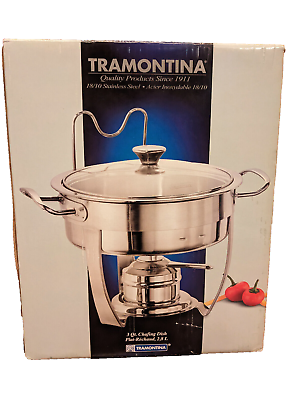 #ad BRAND NEW Tramontina 3 Quart 18 10 Stainless Steel Chafing Dish *Quality* $60.00