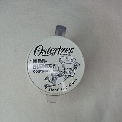 One Oster 8 oz Mini Blend Plastic Liquefier Osterizer Container w Lid Vintage $12.34