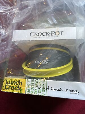 #ad BRAND NEW Crock Pot® Lunch Crock® Food Warmer Dark Gray Lime Green 20 Ounces $60.00