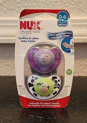 #ad NUK 0 6M Orthodontic Pacifier Silicone $5.66