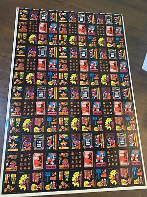 #ad Donkey Kong: Topps sticker cards; Nintendo of America 1982 Uncut Sheet 43x29 $295.00