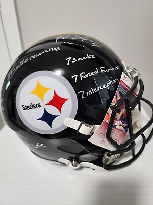 #ad #ad Ryan Shazier Signed Full Helmet Multi Inscribed Pittsburgh Steelers COA JSA $550.00