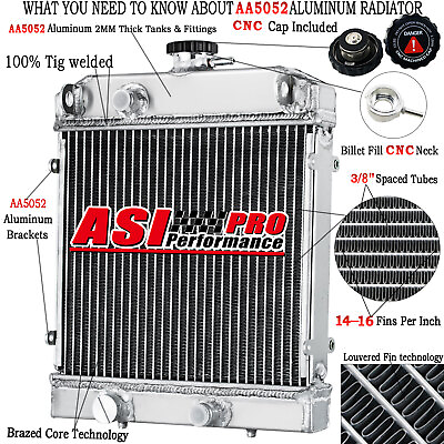 #ad ASI 2 Row Aluminum Radiator For Artic Cat Prowler 700 550 TRV 700 550 450 $74.95