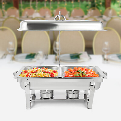 #ad 7.5L Stainless Steel Catering Chafing Dish Food Warmer Buffet Heat Tank With lid $56.05
