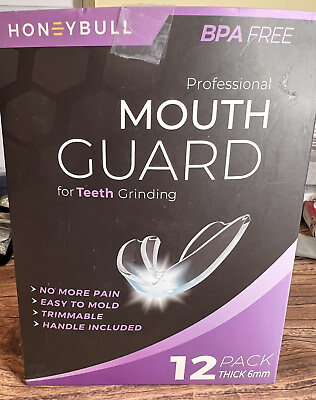 #ad HONEYBULL Mouth Guard for Grinding Teeth 11Pack 1 Size for Heavy Grinding $25.99