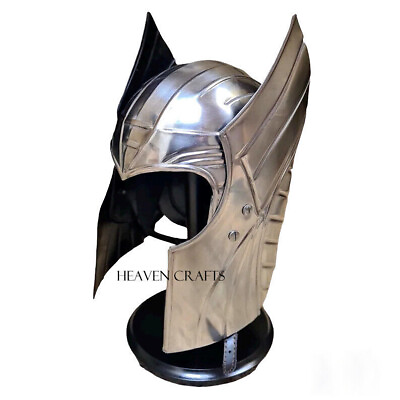#ad Medieval Avengers Thundergod Thor Helmet 18G Steel LARP SCA Cosplay helmet $99.26