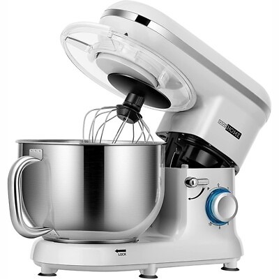 #ad Electric Food Stand Mixer 660W 10 Speed 6 Quart Tilt Head Kitchen Beater Silver $79.99