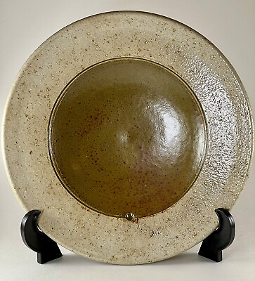 #ad Studio Artist Signed Earth Tones Round Pottery Plate 12quot; Hand Thrown $20.90
