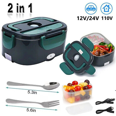 12V Car Portable Food Heating Lunch Box Electric Heater Warmer For Trucks Office $26.99