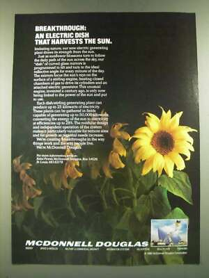 1986 McDonnell Douglas Ad An Electric Dish That Harvests The Sun $16.99