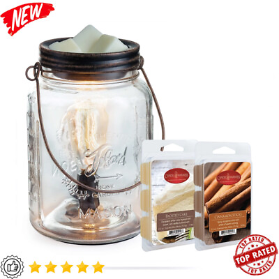 #ad #ad Jar Fragrance Set Frosted Cake amp; Vanilla Cinnamon Birthday Party Warmer Gift NEW $24.68