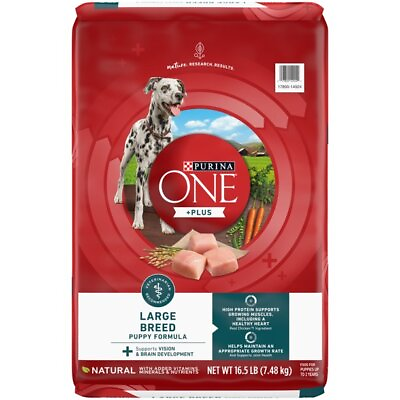 Purina ONE Natural✨ High Protein Plus Large Breed Dry Puppy Food ✨16.5 lb $29.99