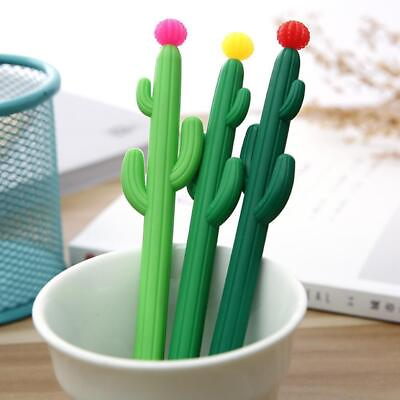 #ad 1 2X Cute Cactus Design Gel Pen Writing Pen Office Supplies Hot School Gift L9B3 $5.15