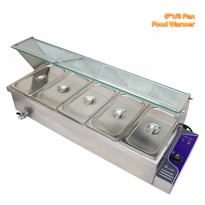 #ad Heavy Duty Stainless Steel Electric 5 Pcs 1 3 Pans Food Warmer 110V 60Hz 1.5KW $399.99