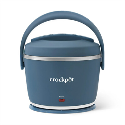 #ad Crockpot Electric Lunch Box Portable Food Warmer 20 Ounce Faded Blue $39.99