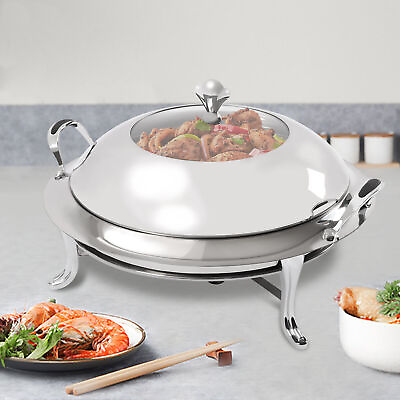 #ad 3L Chafing Dish Set Stainless Steel Chafer Round Buffet Food Warmer Container US $35.91
