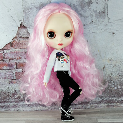 Blythe doll Dudu mouth sleep eyes pink blue hair from Factory Joint Body 12quot; $111.89