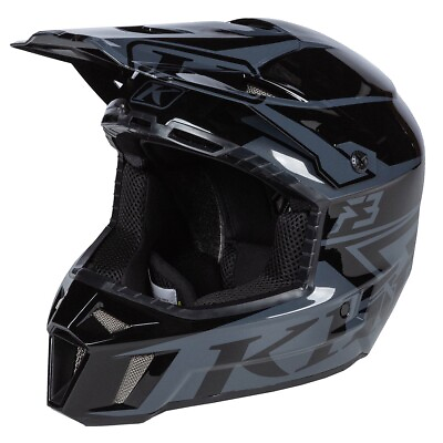 #ad #ad KLIM Sample F3 Snowmobile Helmet ECE Men#x27;s Large Stark Black $143.99