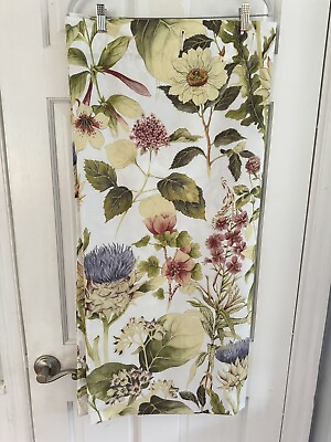 #ad Pottery Barn Thistle Shower Curtain Fabric Organic Cotton Cloth Floral 72 X 72 $44.99