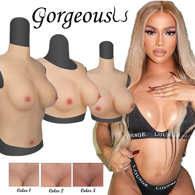 #ad #ad C H Cup Silicone Breast Forms Breastplates Fake Boobs Crossdresser Drag Queen $84.29