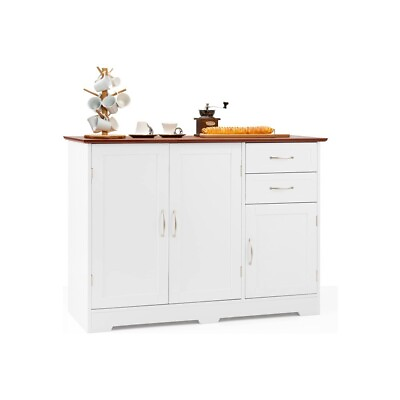 #ad Buffet Cabinet Kitchen Sideboard w Storage Cabinets amp; Drawers Adjustable Shelf $179.99