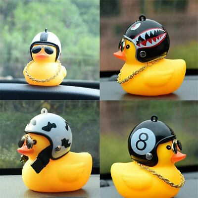 #ad Funny Duck Car Dashboard Decoration Toy Auto Decor Interior Cartoon Helmet Lucky $23.59